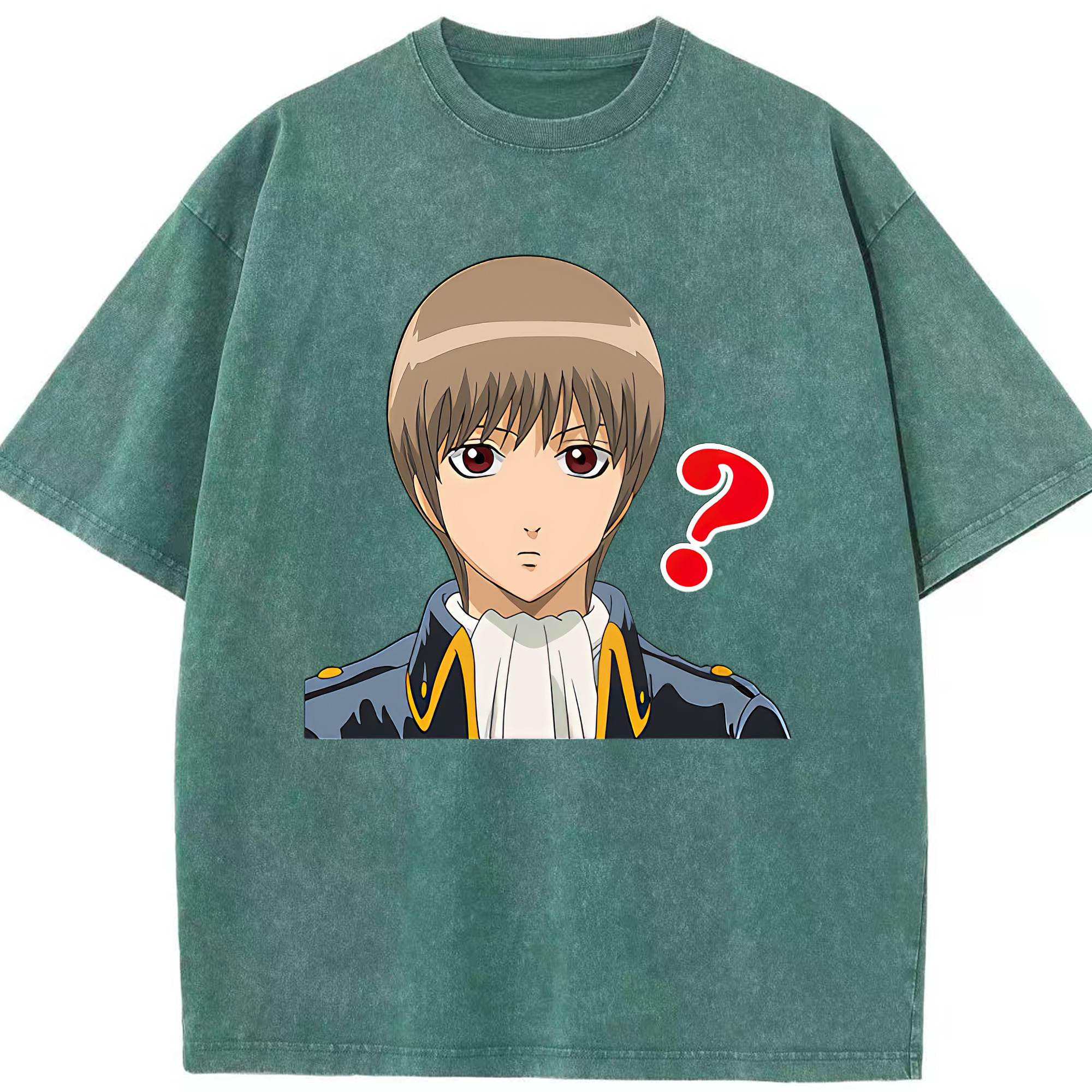 （画像用） ぎんたま 坂田銀時（さかたぎんとき） 神楽 志村新八（しむら しんぱち） GINTAMA Sakata Gintoki Kagura Shimura Shinpachi 綿100% ヴィンテージ風 半袖Tシャツ（フロントプリント）